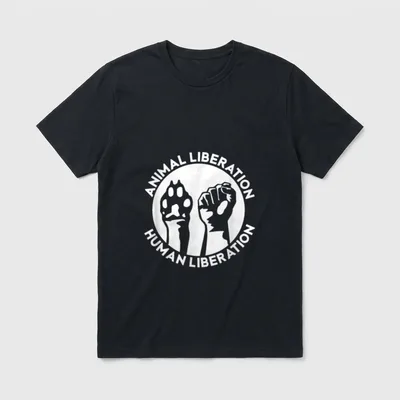 Animal Rights Liberation Vegan T-Shirt – Classic T-Shirt in Black