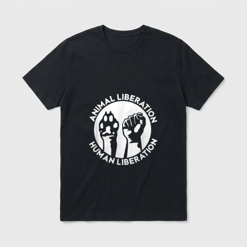 Animal Rights Liberation Vegan T-Shirt – Classic T-Shirt in Black