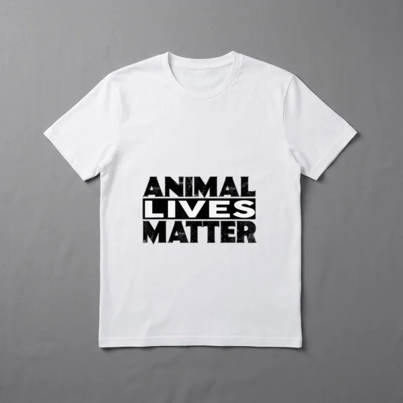 ANIMAL LIVES MATTER ANIMAL T-Shirt – Three lines of bold black text reading ANIMAL LIVES MATTER – Classic T-Shirt in Black