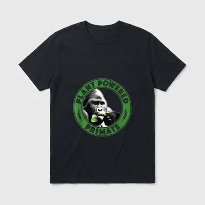 Plant-Based Primas Logo Vegan T-Shirt – Classic T-Shirt in Black