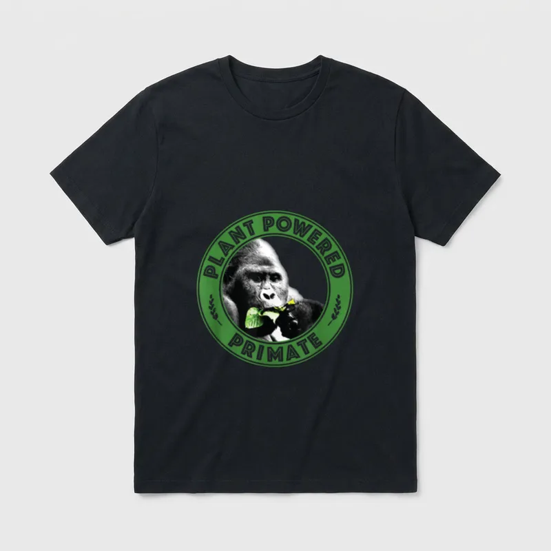 Plant-Based Primas Logo Vegan T-Shirt – Classic T-Shirt in Black