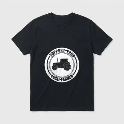 Support Your Local Farmers T-Shirt – Classic T-Shirt in Black