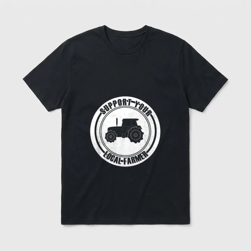 Support Your Local Farmers T-Shirt – Classic T-Shirt in Black