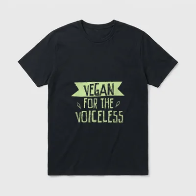 Vegan for the Voiceless Animal Rights Shirts T-Shirt – Classic T-Shirt in Black
