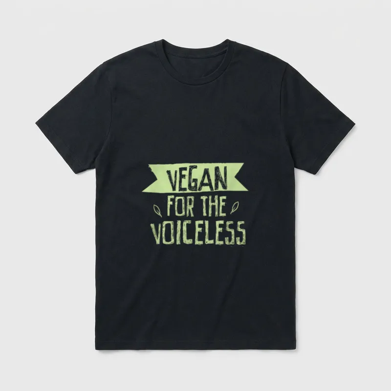Vegan for the Voiceless Animal Rights Shirts T-Shirt – Classic T-Shirt in Black