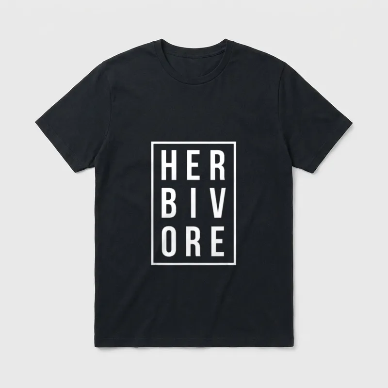 Stylish Herbivore Vegan Vegetarian T-Shirt – Classic T-Shirt in Black