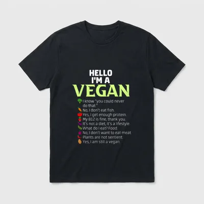 Funny Pro Vegan Checklist Vegan T-Shirt – Classic T-Shirt in Black