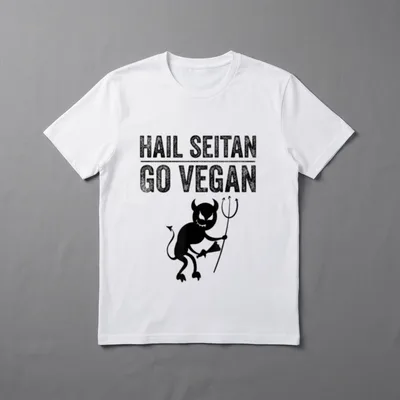 Funny Hail Seitan Go T-Shirt – Classic T-Shirt in Black