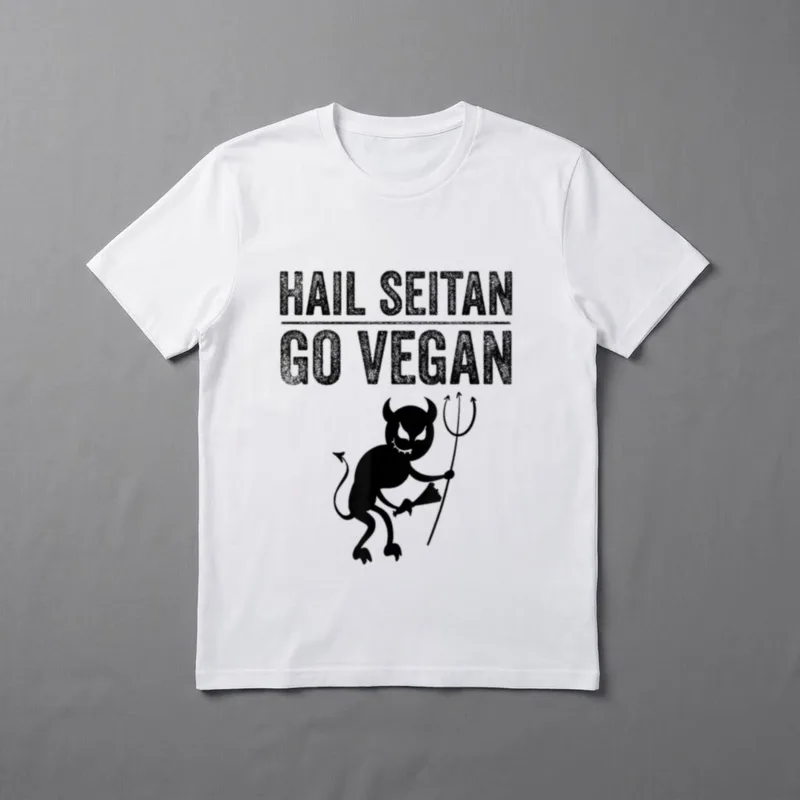 Funny Hail Seitan Go T-Shirt – Classic T-Shirt in Black
