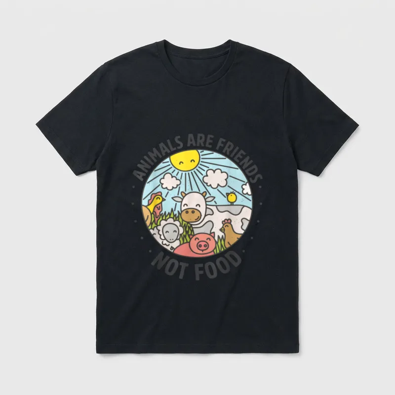 Animals Are Friends Animal Rights Shirts T-Shirt – Classic T-Shirt in Black