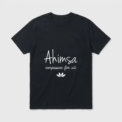 Ahimsa Vegan Vegetarian Ahimsa T-Shirt – Classic T-Shirt in Black