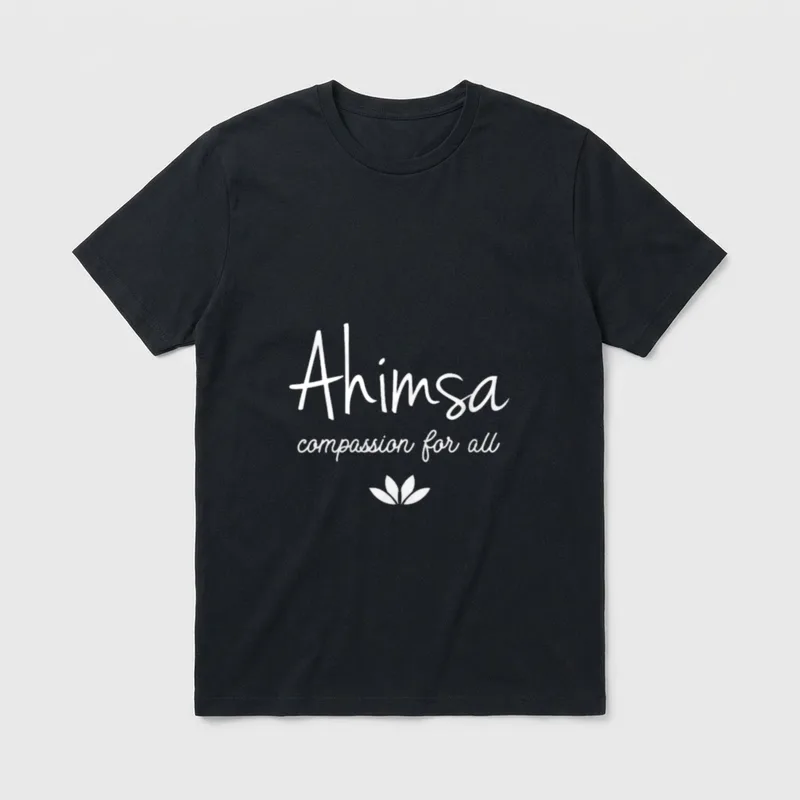 Ahimsa Vegan Vegetarian Ahimsa T-Shirt – Classic T-Shirt in Black