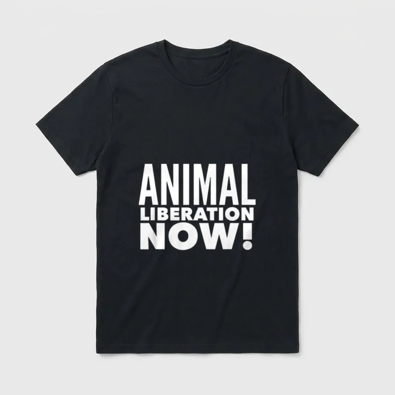 Animal Liberation Vegan Animal T-Shirt – Classic T-Shirt in Black