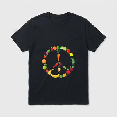 Animal rights activists vegetarian Earth T-Shirt – Classic T-Shirt in Black