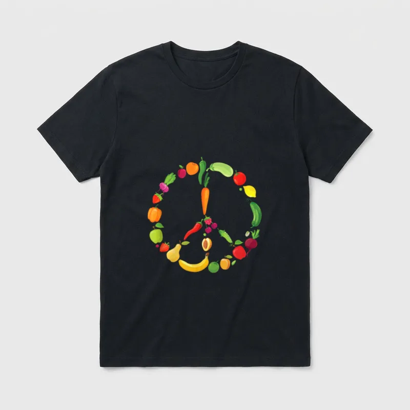 Animal rights activists vegetarian Earth T-Shirt – Classic T-Shirt in Black