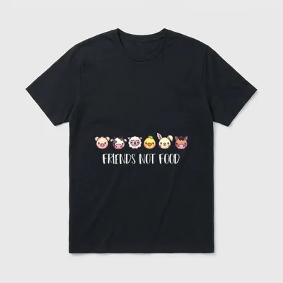 Vegan Friends Not Food T-Shirt – Classic T-Shirt in Black