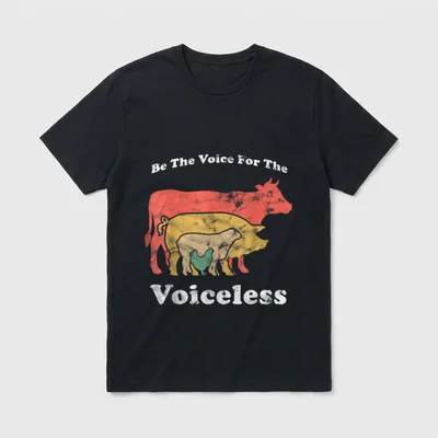 Be the Voice Animal Rights Shirts T-Shirt – Classic T-Shirt in Black
