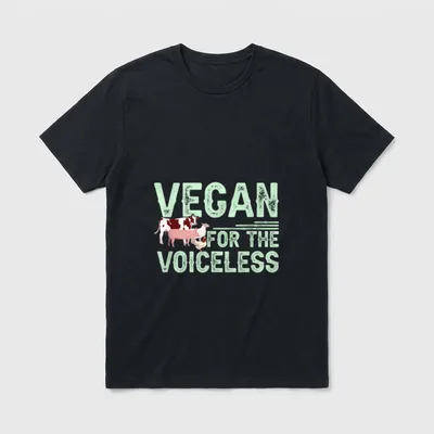 Vegan for the Voiceless Veganism T-Shirt – Classic T-Shirt in Black