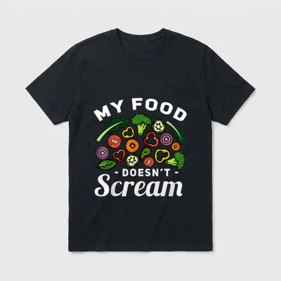 My Food Doesn't Scream Anti T-Shirt – Classic T-Shirt in Black