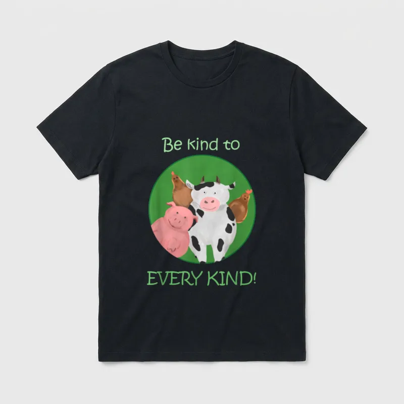 Be Kind to Every Vegan Kindness T-Shirt – Classic T-Shirt in Black