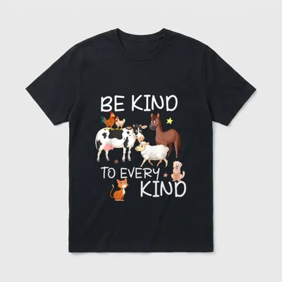 Animal Love Vegetarian Vegan T-Shirt – Classic T-Shirt in Black