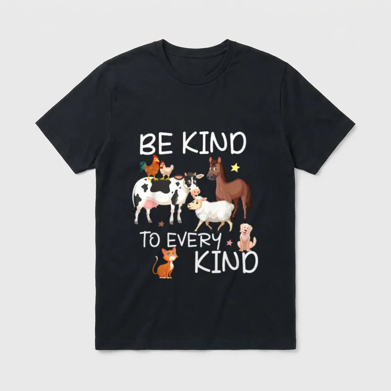 Animal Love Vegetarian Vegan T-Shirt – Classic T-Shirt in Black