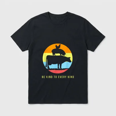 Every Animal Rights Go Vegan Saying T-Shirt – Classic T-Shirt in Black