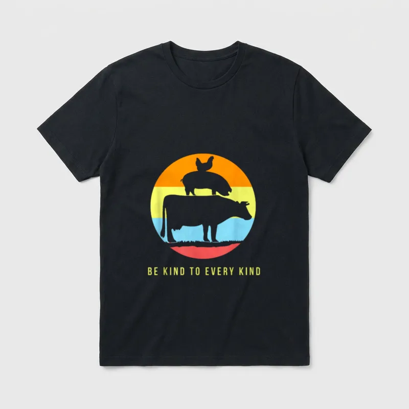 Every Animal Rights Go Vegan Saying T-Shirt – Classic T-Shirt in Black