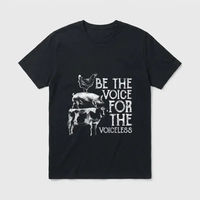 Be the Voice of Voiceless Vegan T-Shirt – Classic T-Shirt in Black