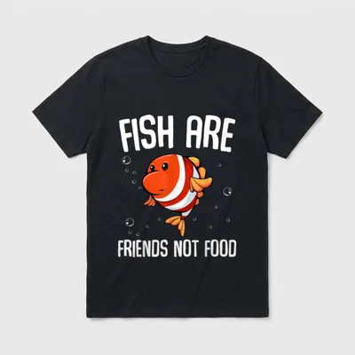 Fish Are Friends T-Shirt – Classic T-Shirt in Black