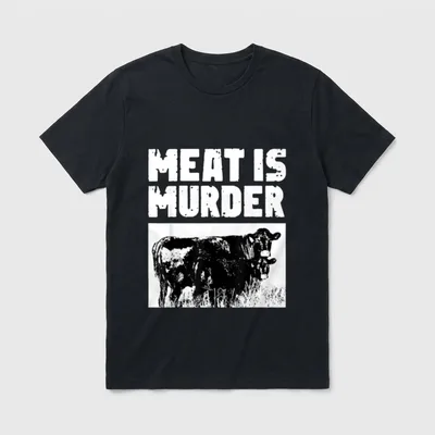 Meat is Murder T-Shirt – Classic T-Shirt in Black