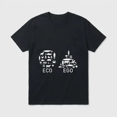 ECO NOT EGO Animal T-Shirt – Classic T-Shirt in Black