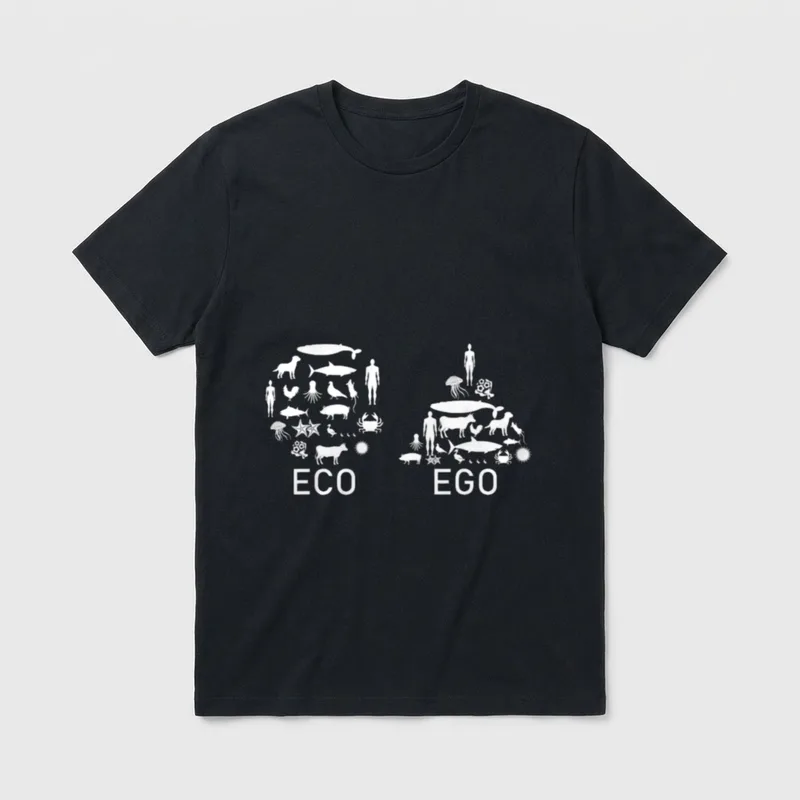 ECO NOT EGO Animal T-Shirt – Classic T-Shirt in Black