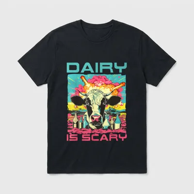 Dairy Is Scary Lactose T-Shirt – Classic T-Shirt in Black