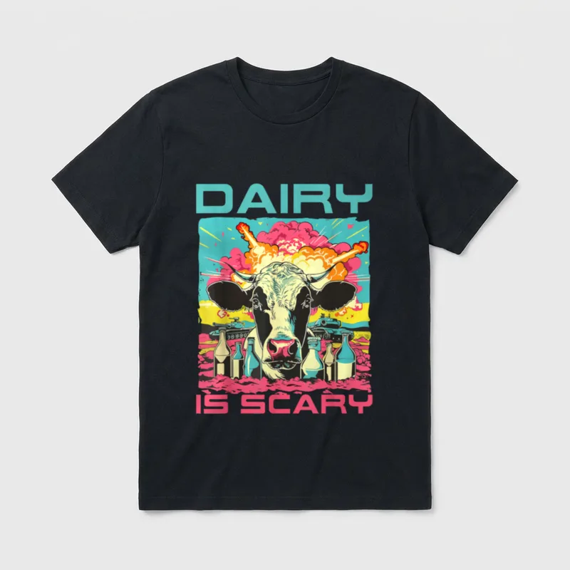 Dairy Is Scary Lactose T-Shirt – Classic T-Shirt in Black