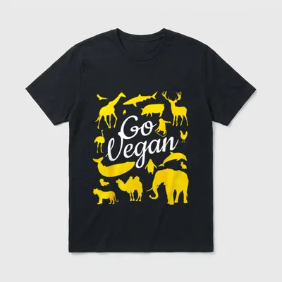 Go Vegan For the animals Vegan T-Shirt – Classic T-Shirt in Black