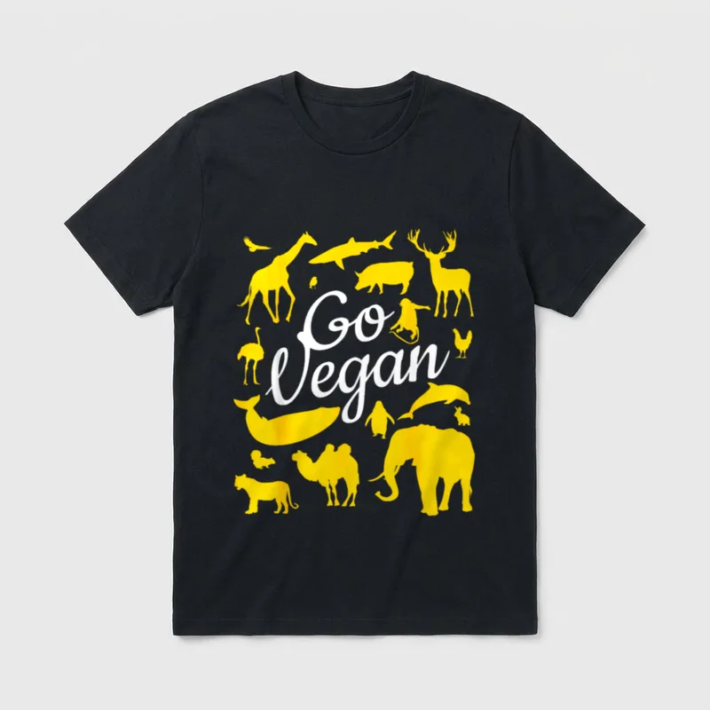 Go Vegan For the animals Vegan T-Shirt – Classic T-Shirt in Black