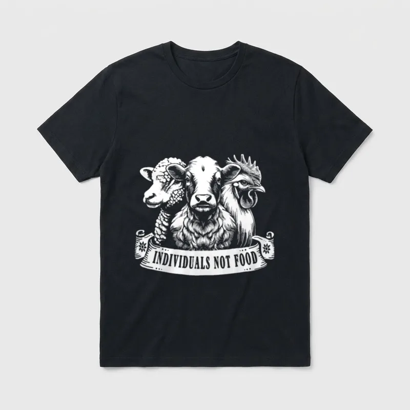 Plant-Based Vegetarian Animal Lover T-Shirt – Classic T-Shirt in Black
