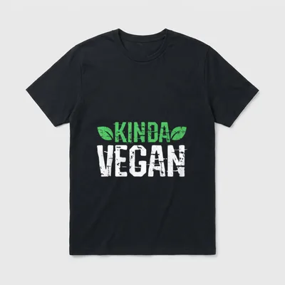 Kinda Vegan Go Vegan T-Shirt – Classic T-Shirt in Black