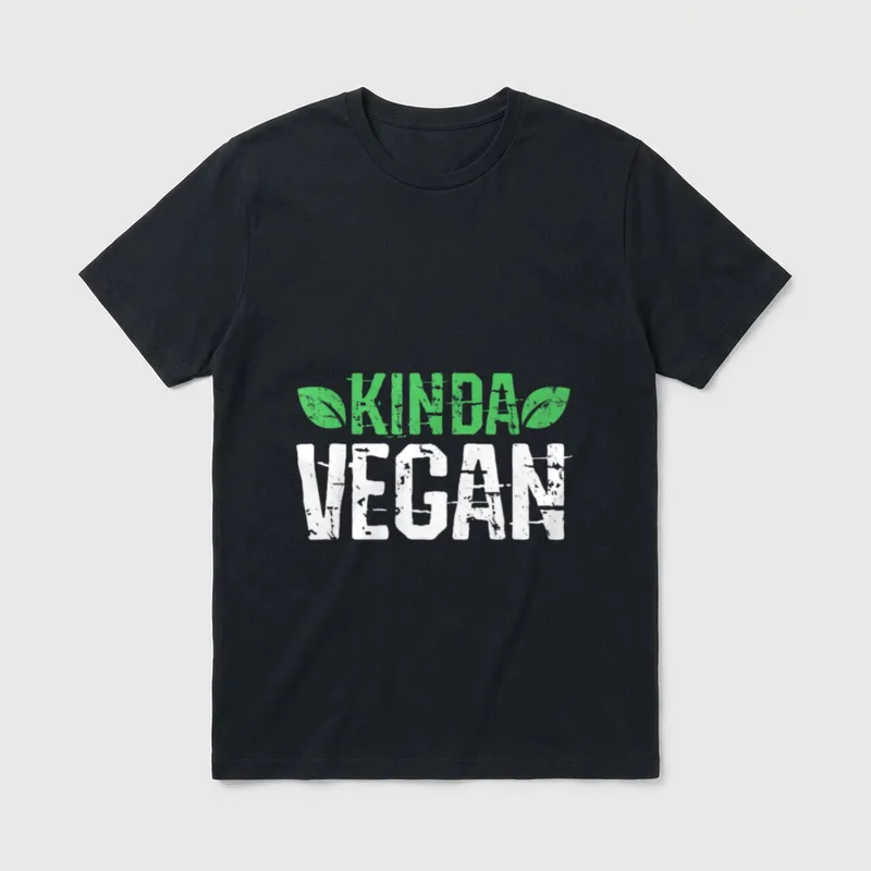 Kinda Vegan Go Vegan T-Shirt – Classic T-Shirt in Black