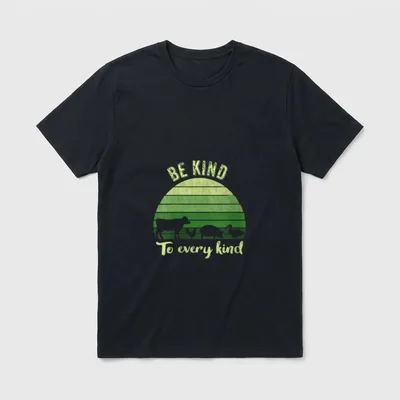 Vegan Vegetarian Retro Great T-Shirt – Classic T-Shirt in Black