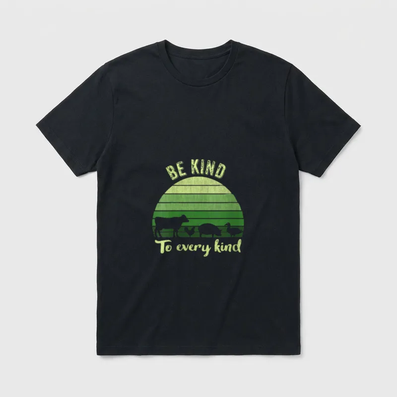 Vegan Vegetarian Retro Great T-Shirt – Classic T-Shirt in Black