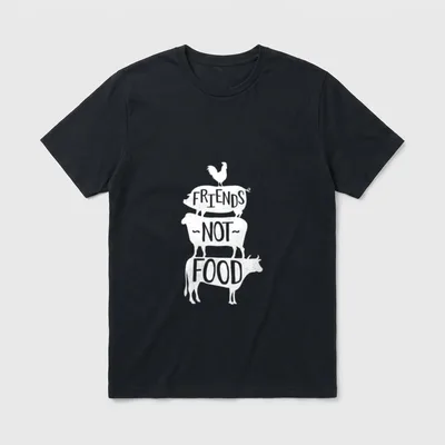 Friends Not Food Tower T-Shirt – Classic T-Shirt in Black
