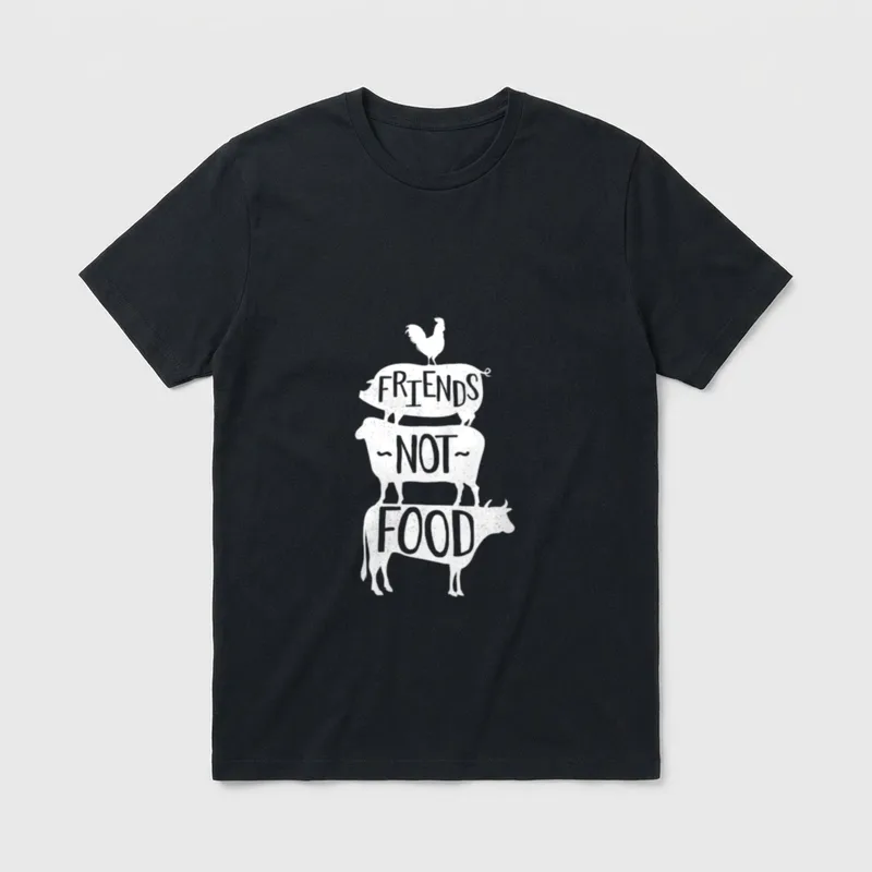 Friends Not Food Tower T-Shirt – Classic T-Shirt in Black