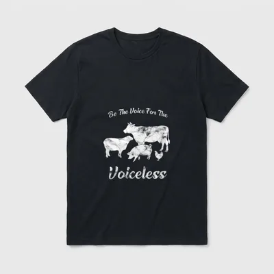 Voice for Voiceless Animal Welfare Pig T-Shirt – Classic T-Shirt in Black