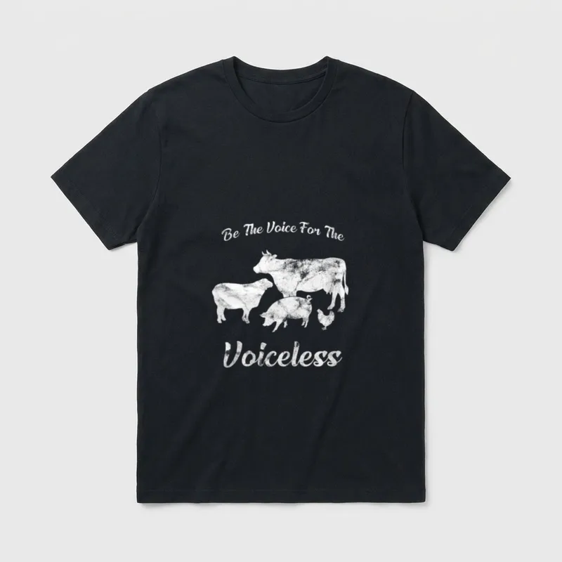 Voice for Voiceless Animal Welfare Pig T-Shirt – Classic T-Shirt in Black