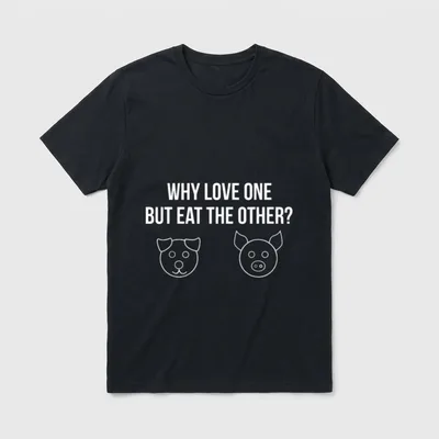 Vegan Activism Illustration T-Shirt – Classic T-Shirt in Black