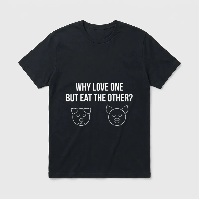 Vegan Activism Illustration T-Shirt – Classic T-Shirt in Black