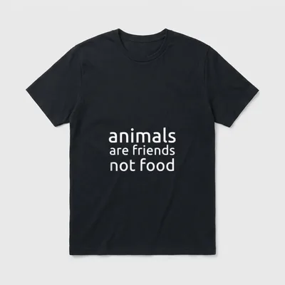 Animals ARE Friends Not Food Perfect T-Shirt – Classic T-Shirt in Black