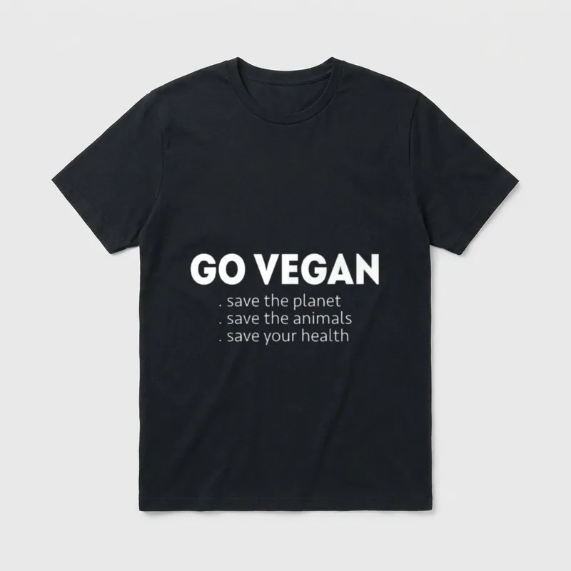 Go Vegan Save Animal Rights Shirts T-Shirt – Classic T-Shirt in Black